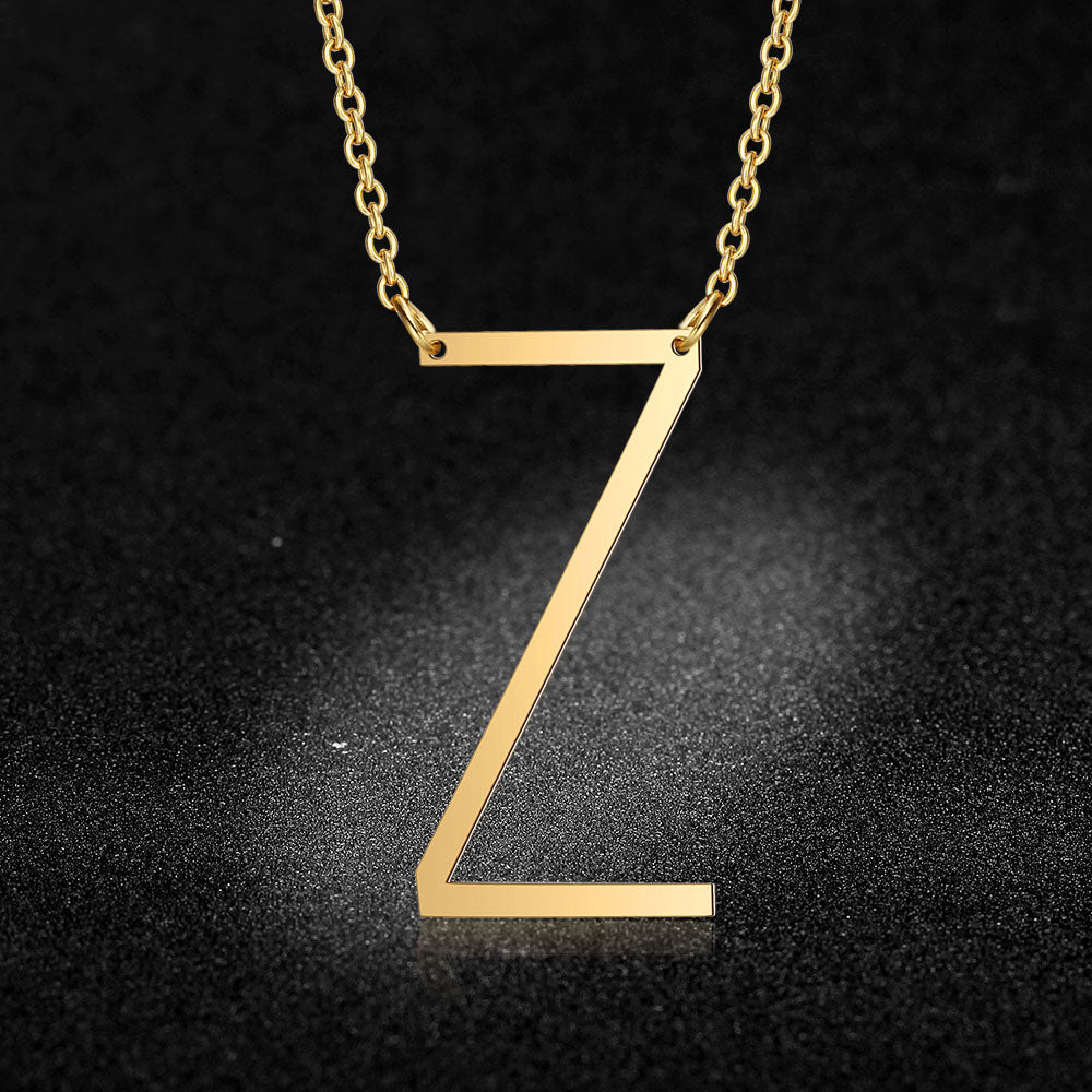 Initial Letter Name Pendant Necklace