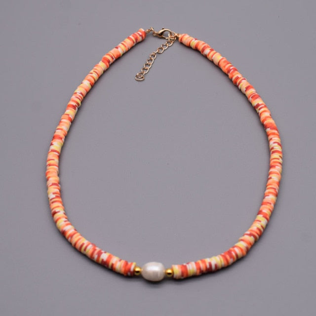 New Colour Boho Natural Fresh Water Pearl Necklace