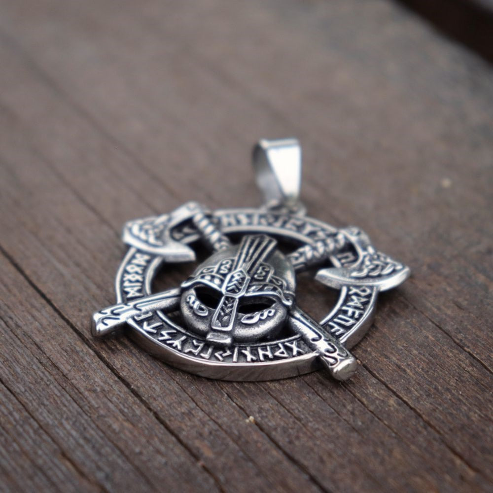 Viking Celtics Ax Rune Warrior 316L Stainless Steel Pendant