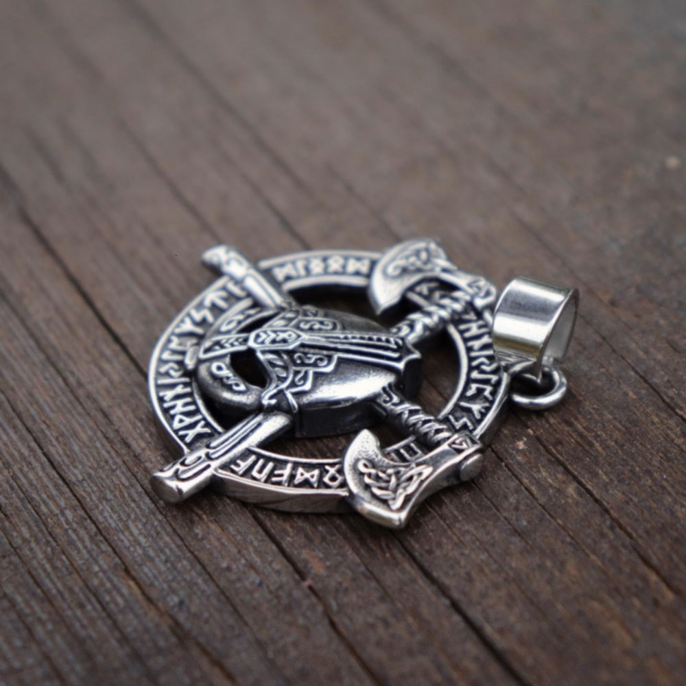 Viking Celtics Ax Rune Warrior 316L Stainless Steel Pendant