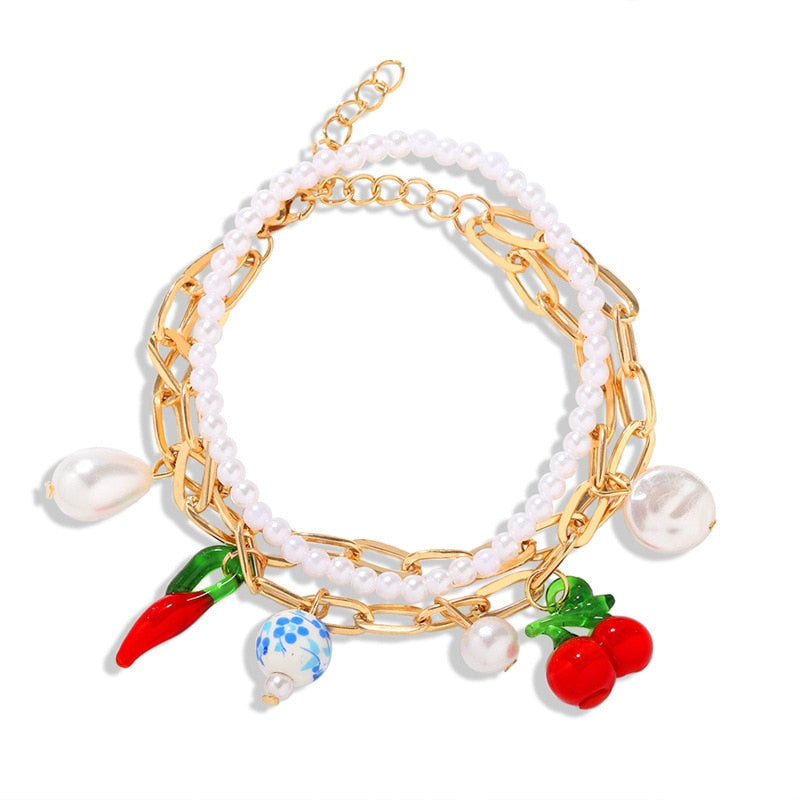 Acrylic Round bead Flowers Pendant Daisy Necklace