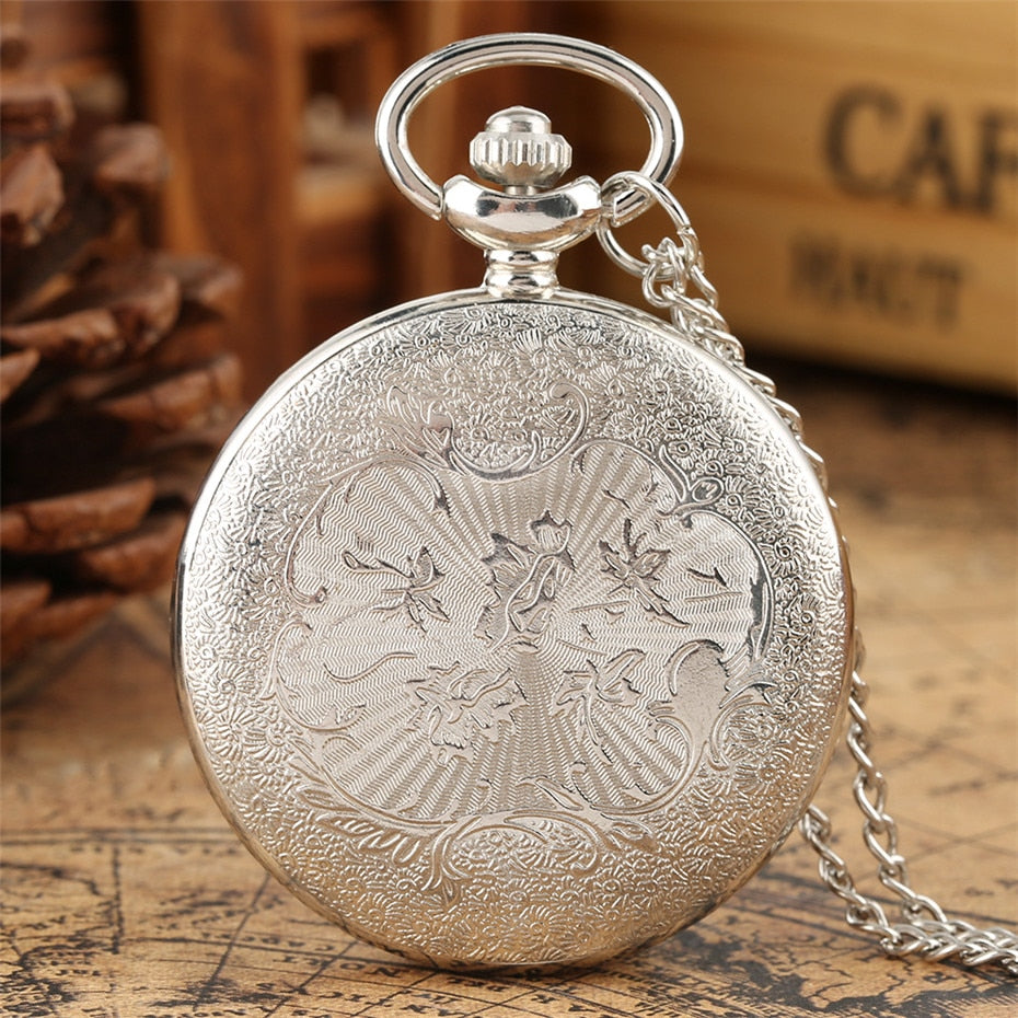 Antique Retro Roman Numeral Display Quartz Pocket Watch