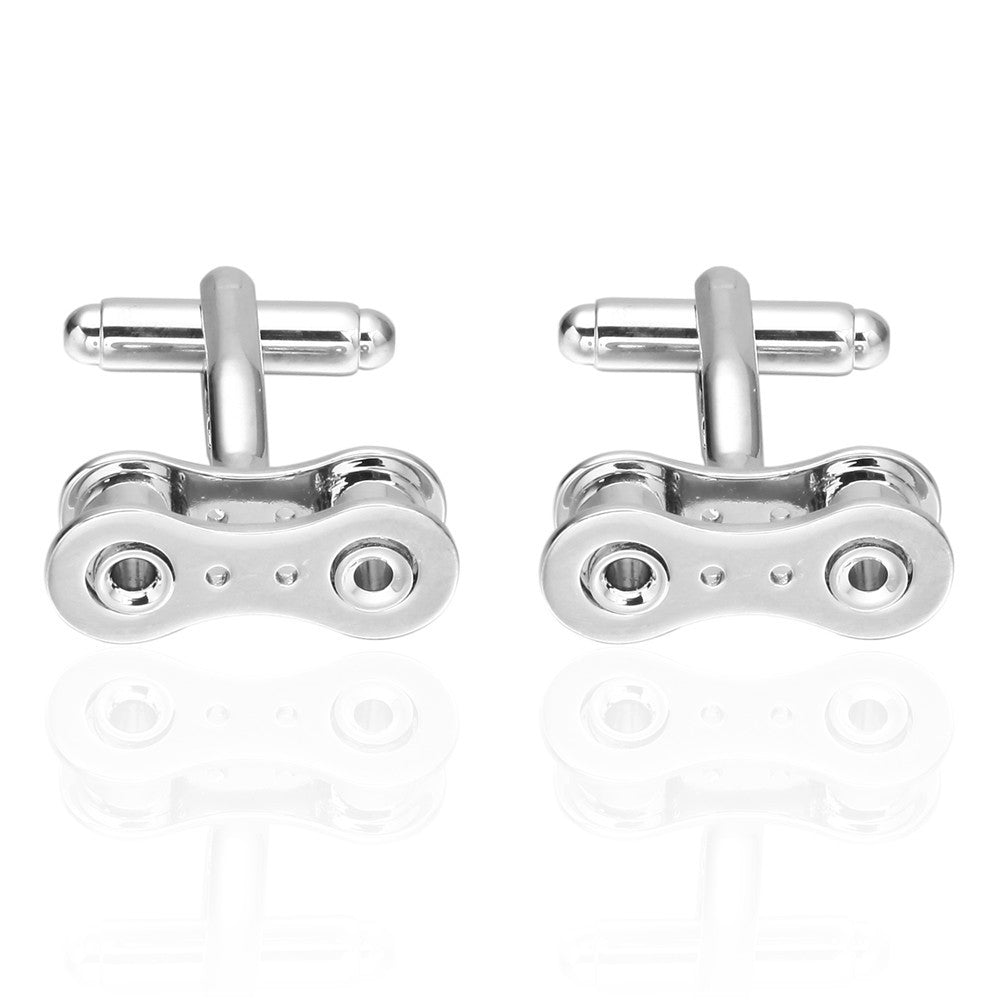 Classic Solid Silver Color Shirt Cufflinks