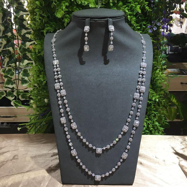 Conjunto de 2 piezas de joyería nupcial de cristal CZ nigeriano con circonitas