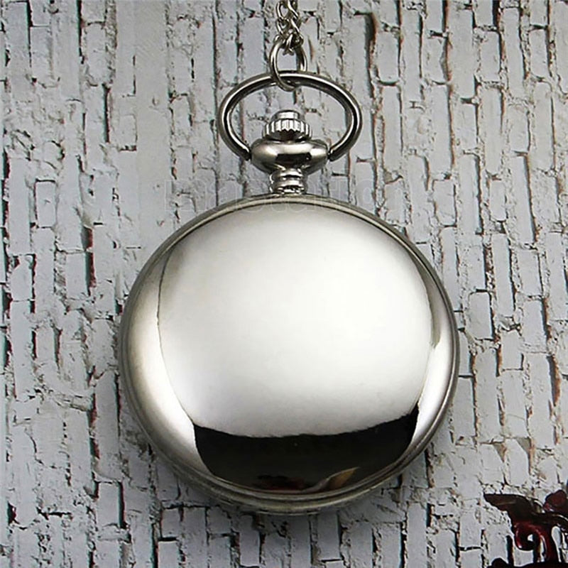 Black/Gold/Rose Golden/Silver Color Smooth Quartz Pocket Watches