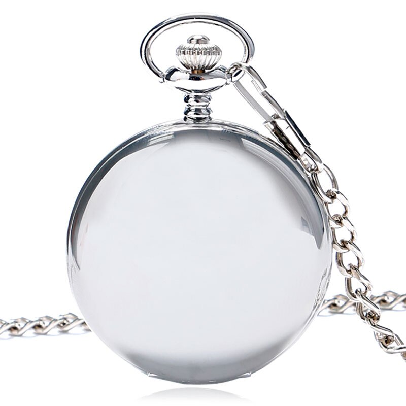 Black/Gold/Rose Golden/Silver Color Smooth Quartz Pocket Watches