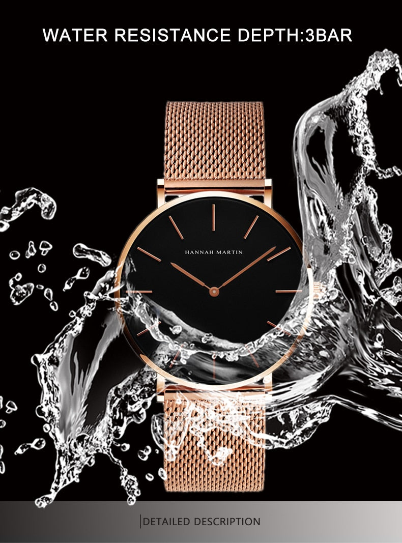 Fashion Steel Mesh Steel Waterproof  Sport Watch