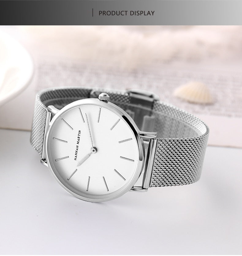 Fashion Steel Mesh Steel Waterproof  Sport Watch