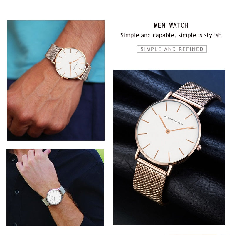 Fashion Steel Mesh Steel Waterproof  Sport Watch