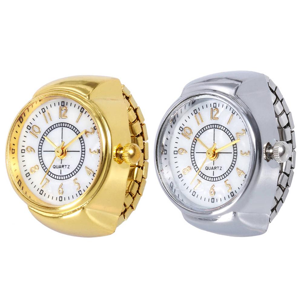 Round Dial Arabic Numerals Analog Quartz Ring Watches