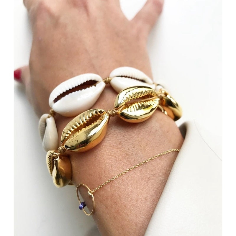 Handmade Shell Made of Alloy Material Bracelet