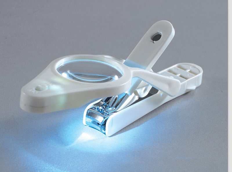 Lighted Nail Clipper With Magnifier