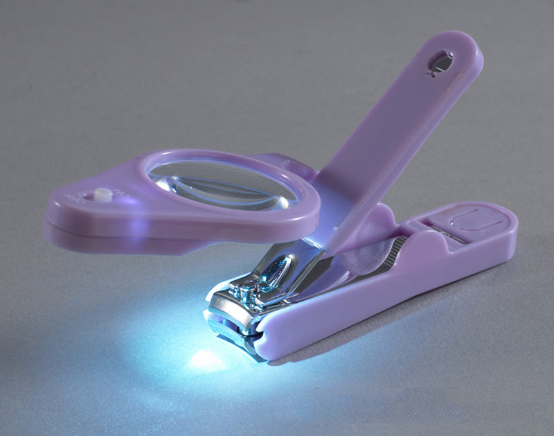 Lighted Nail Clipper With Magnifier