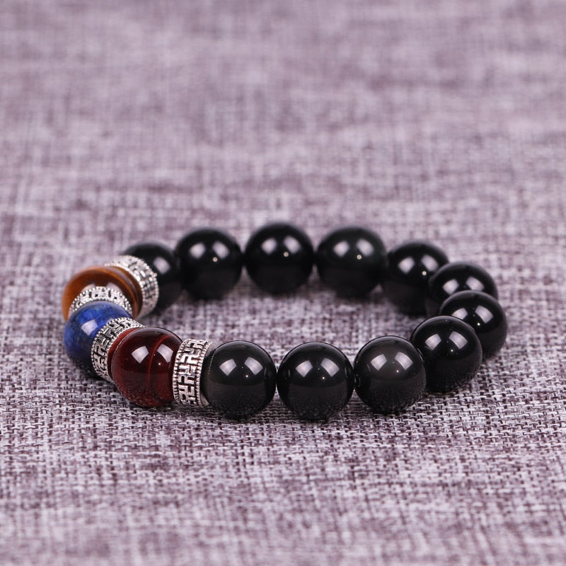 Natural Obsidian Tiger Eye Beads  Bracelets
