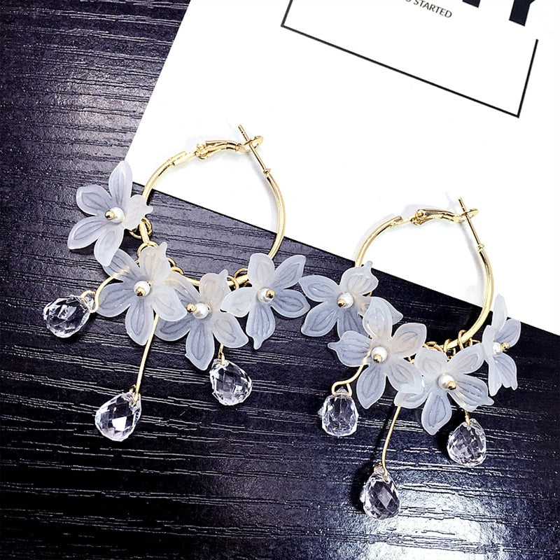 s925 fan pendant earrings