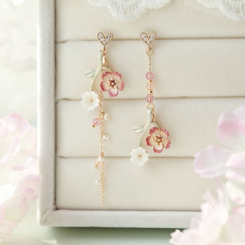 s925 fan pendant earrings