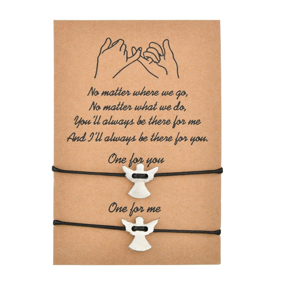 Vintage Silver Color Friendship Forever Charm Bracelets
