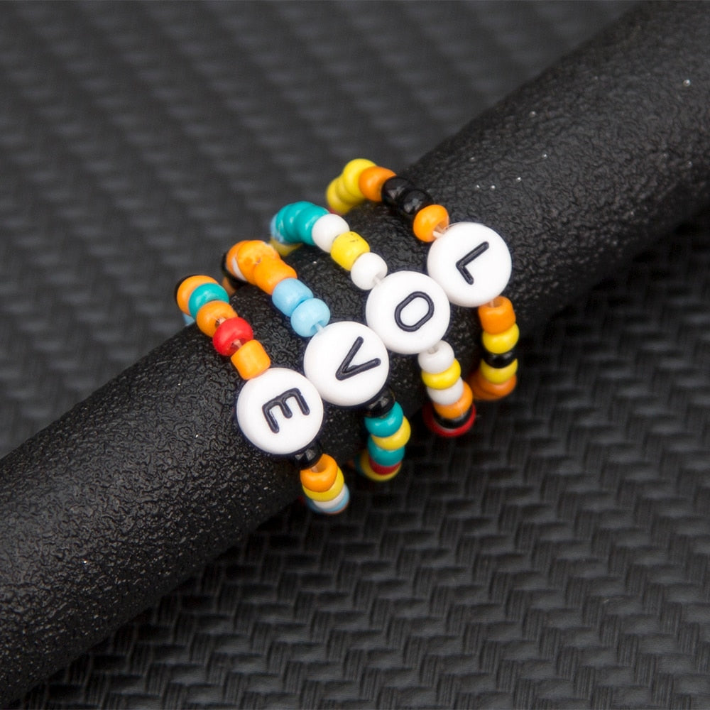 Bohemia handmade rainbow beads candy  Necklace
