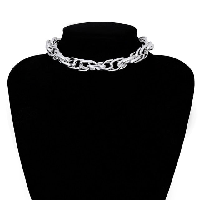 Cute Simple Chain Link Lock Necklace Pendant
