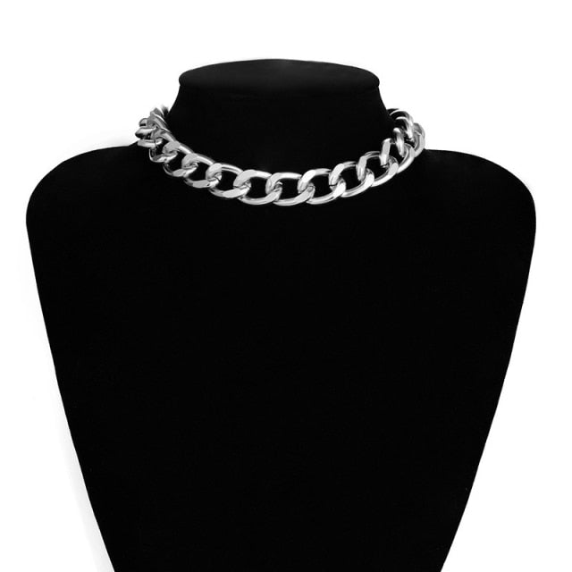 Cute Simple Chain Link Lock Necklace Pendant