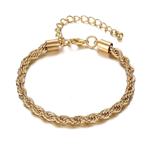 Punk Rock Thick Chain Bracelet for Women