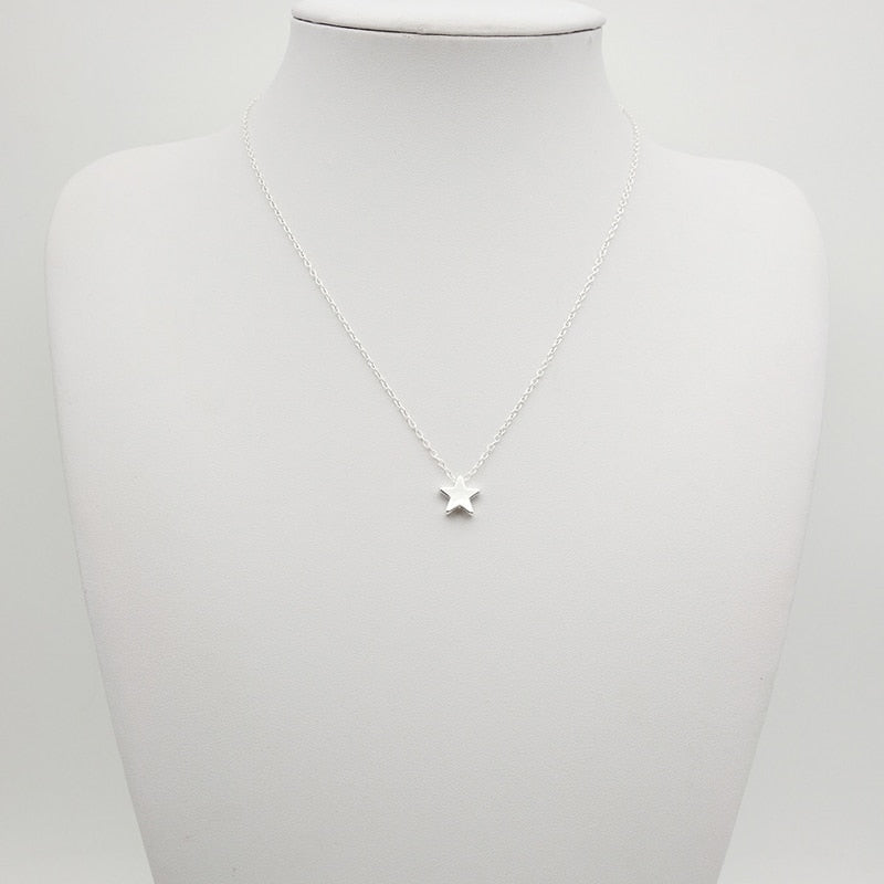 Gold/Silver Color Chain Star Heart Choker Necklace