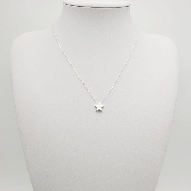 Gold/Silver Color Chain Star Heart Choker Necklace