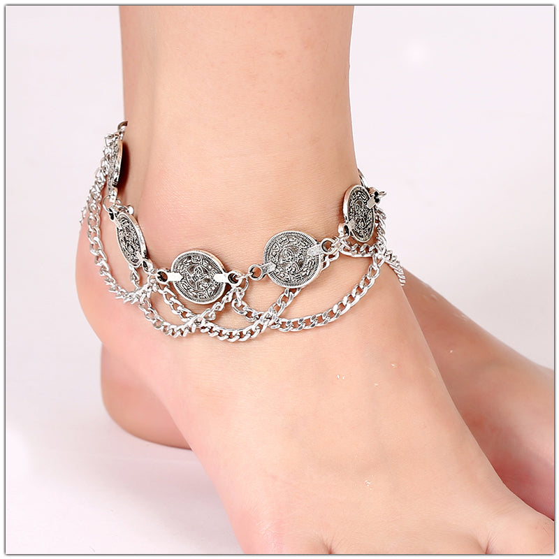 Vintage Silver color Anklets for Women