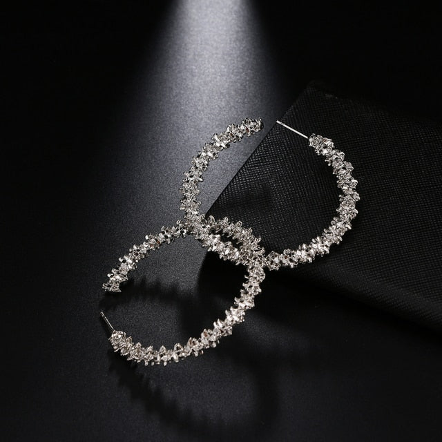 Retro Alloy Metal Round Hoop Earrings