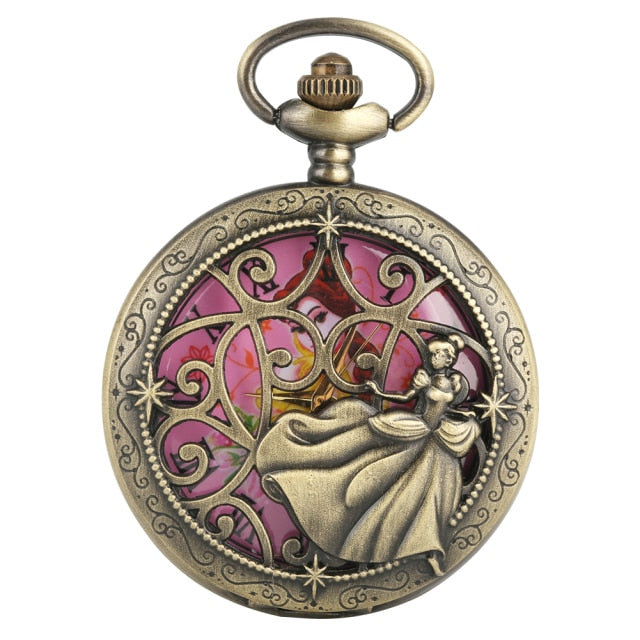 Fairy Dancing Lovely Princess Quartz Pocket Watch