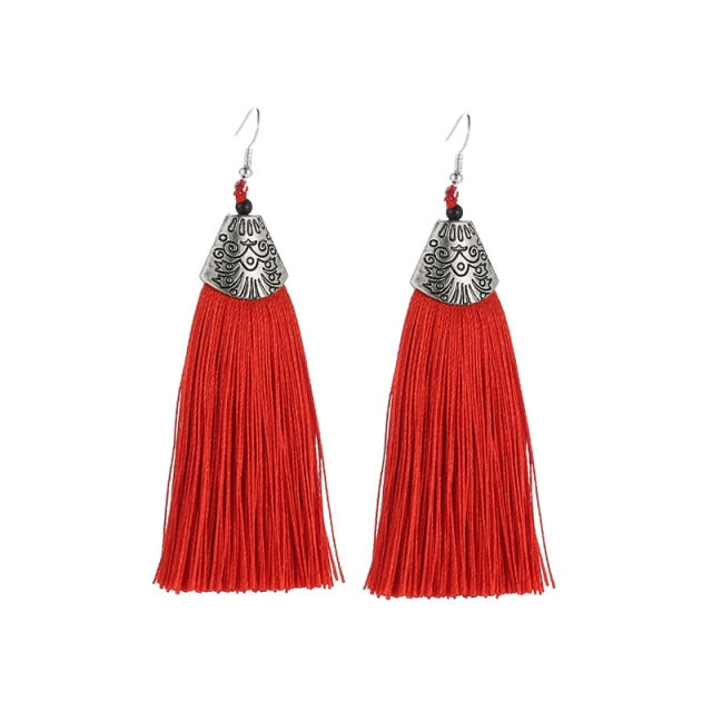 Fashion Women Corful Boho Tassel Earrings