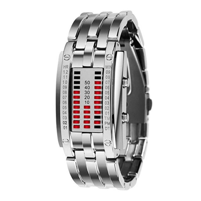 LED Date Bracelet Watch Binary Wristwatch Sport Watches