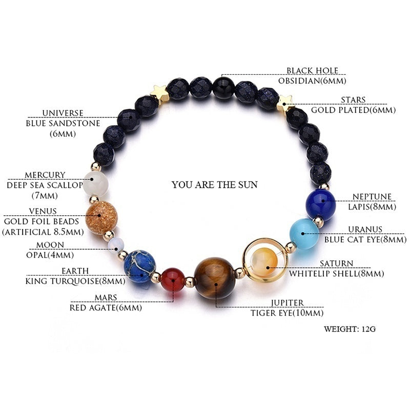 Universe Eight Planets Beads Bangles & Bracelets