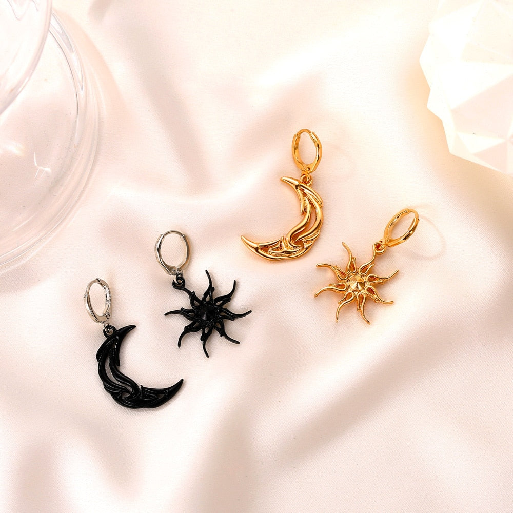 Asymmetric Abstract Star Drop Earrings