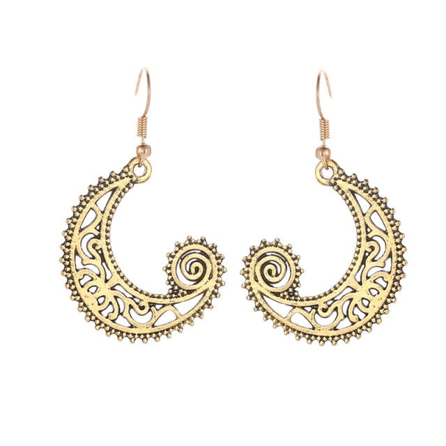 Asymmetric Abstract Star Drop Earrings