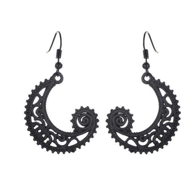 Asymmetric Abstract Star Drop Earrings