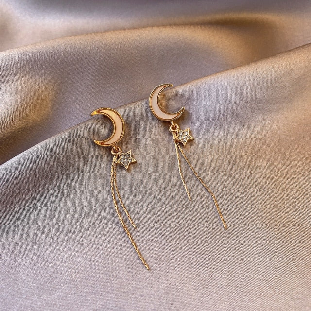 Asymmetric Abstract Star Drop Earrings
