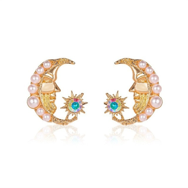 Asymmetric Abstract Star Drop Earrings