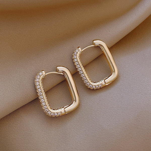 Nuevos pendientes geométricos sencillos y exquisitos de moda coreana