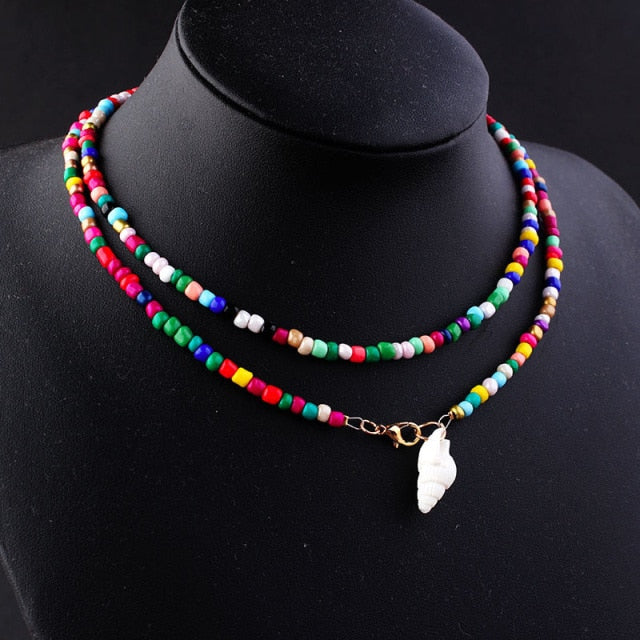 Alloy Shell Pendant Necklace for Women