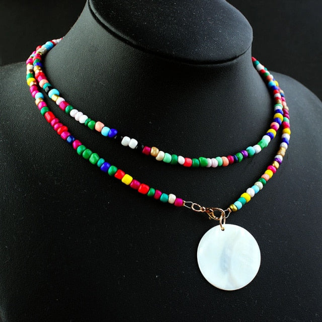 Alloy Shell Pendant Necklace for Women