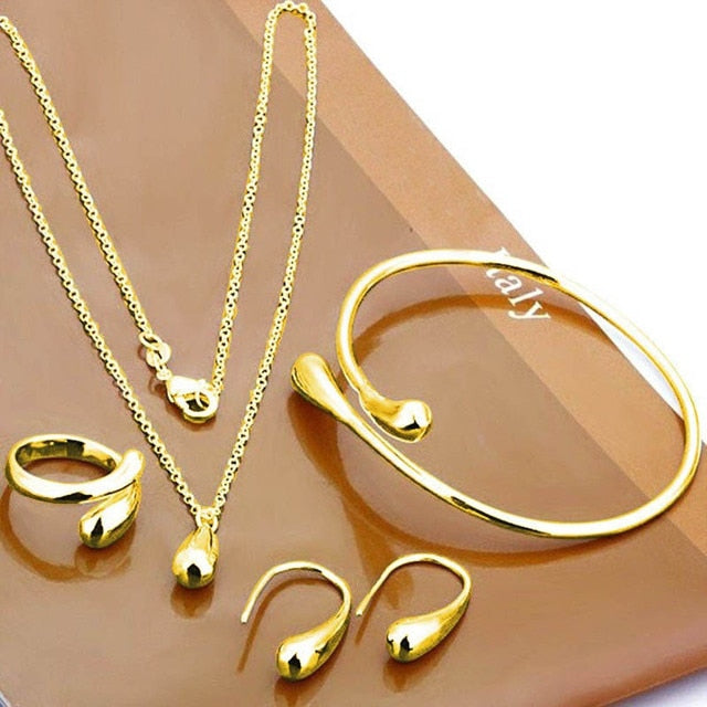 Fashion Women Teardrop  Ring Bracelet jewelry sets