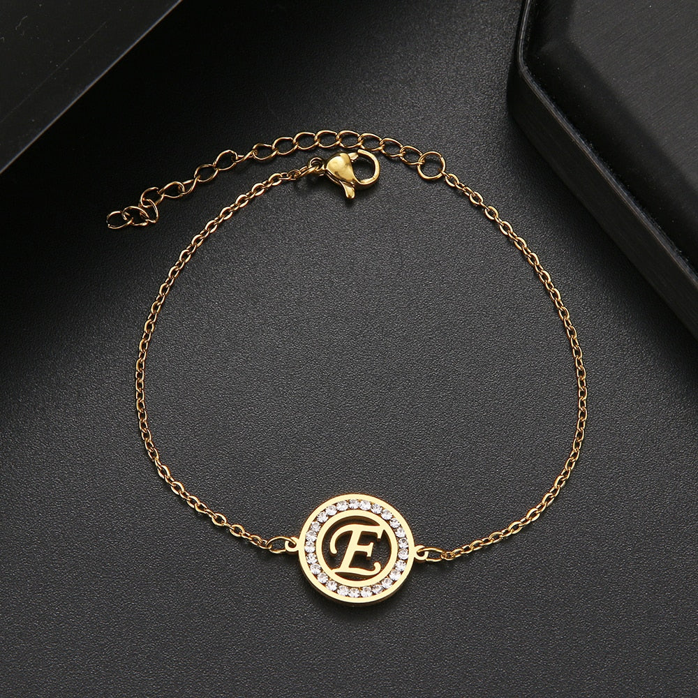 A-Z Fashion Initial Alphabet Charms Bracelets For Women