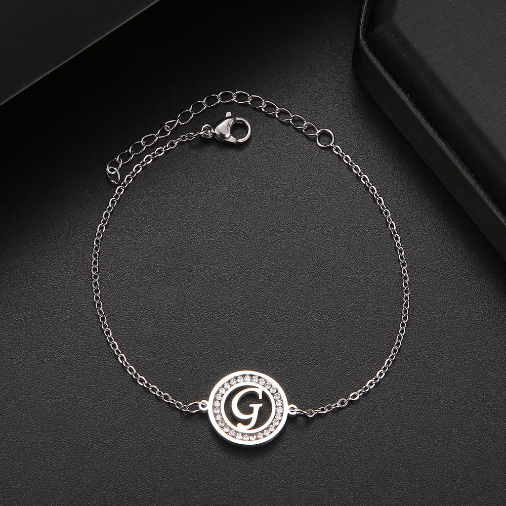 A-Z Fashion Initial Alphabet Charms Bracelets For Women