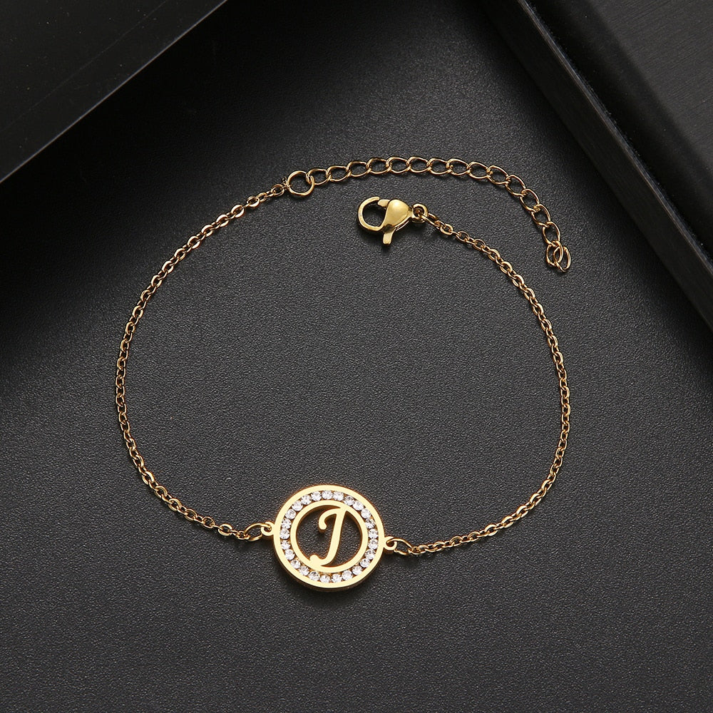 A-Z Fashion Initial Alphabet Charms Bracelets For Women