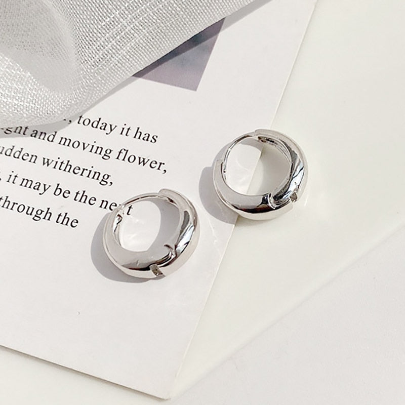 Minimalist 925 Sterling Silver Stud Earrings for Women