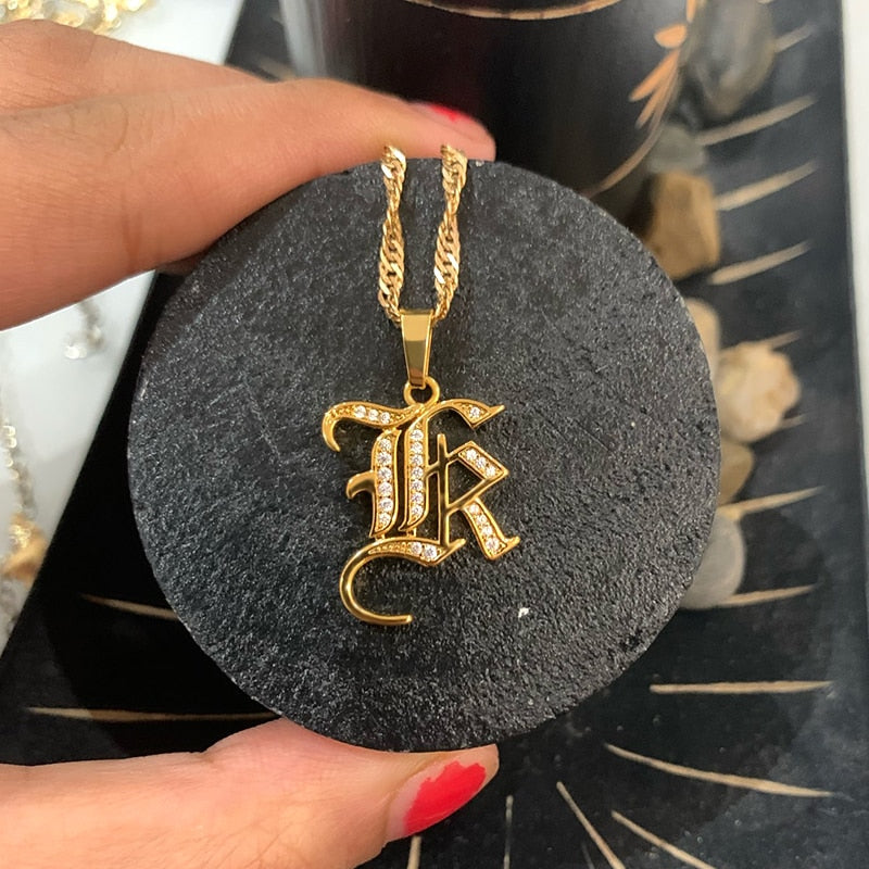 Stainless Steel Jewelry for Women Letter Necklace