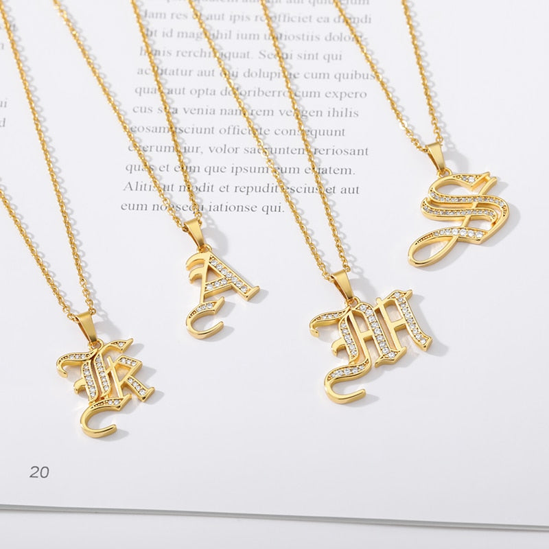 Stainless Steel Jewelry for Women Letter Necklace