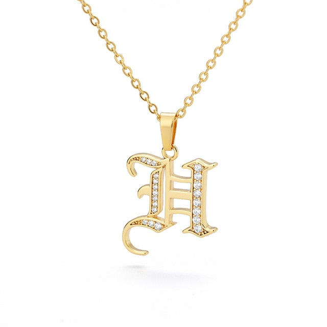 Stainless Steel Jewelry for Women Letter Necklace