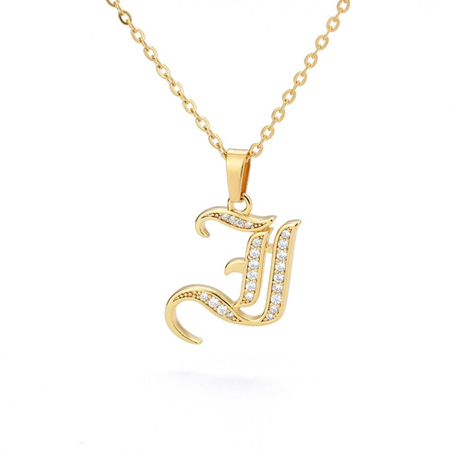 Stainless Steel Jewelry for Women Letter Necklace